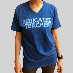 T-Shirt Dedicated Teacher Azul Rey