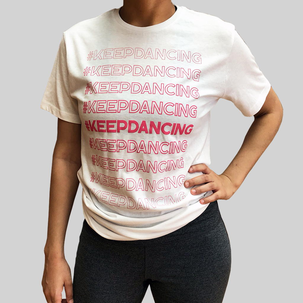 T-Shirt #KeepDancing Blanca